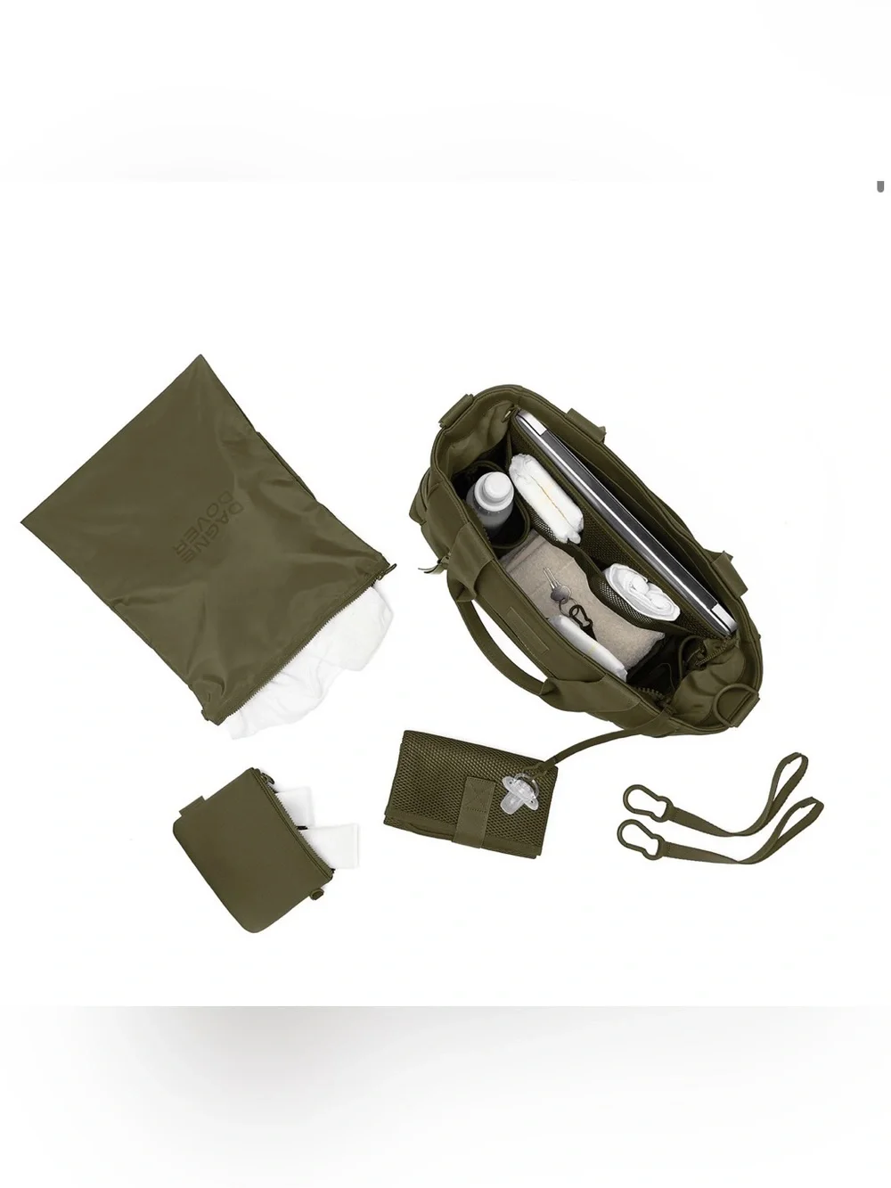 Dagne Dover Olive Zip-Front Tote
